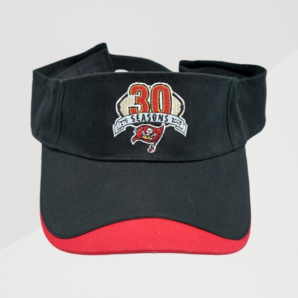 Tampa Bay Buccaneers Visor 30th Season 1976 - 2005 Raymond James Black Cotton - Picture 1 of 6
